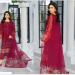 Fancy Suit With Chikankari Work