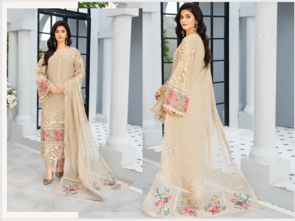 Fancy Suit With Chikankari Work - Image 5