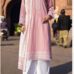 Subtle Pink Jacquard Elegance