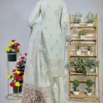 Elegant-Embroidered-Fancy-Dress-with-Flapper And Dupatta - Image 2