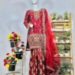 Long Shirt with Embroidered Gharara