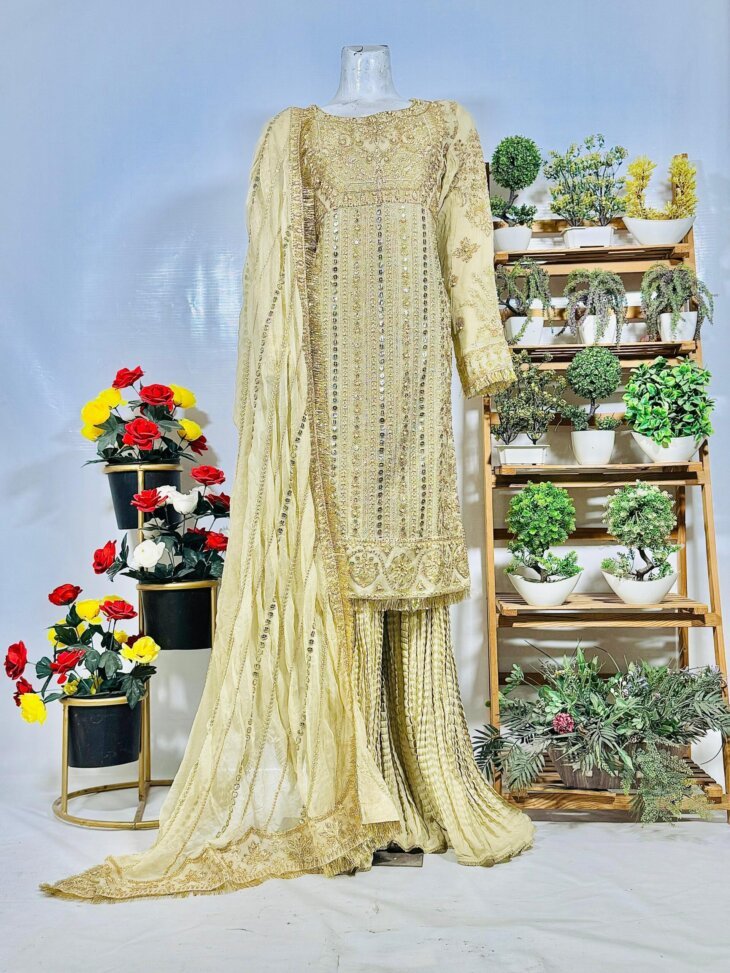 Embroidered Chiffon Ensemble