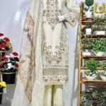 Embroidered Elegance Cotton Suit