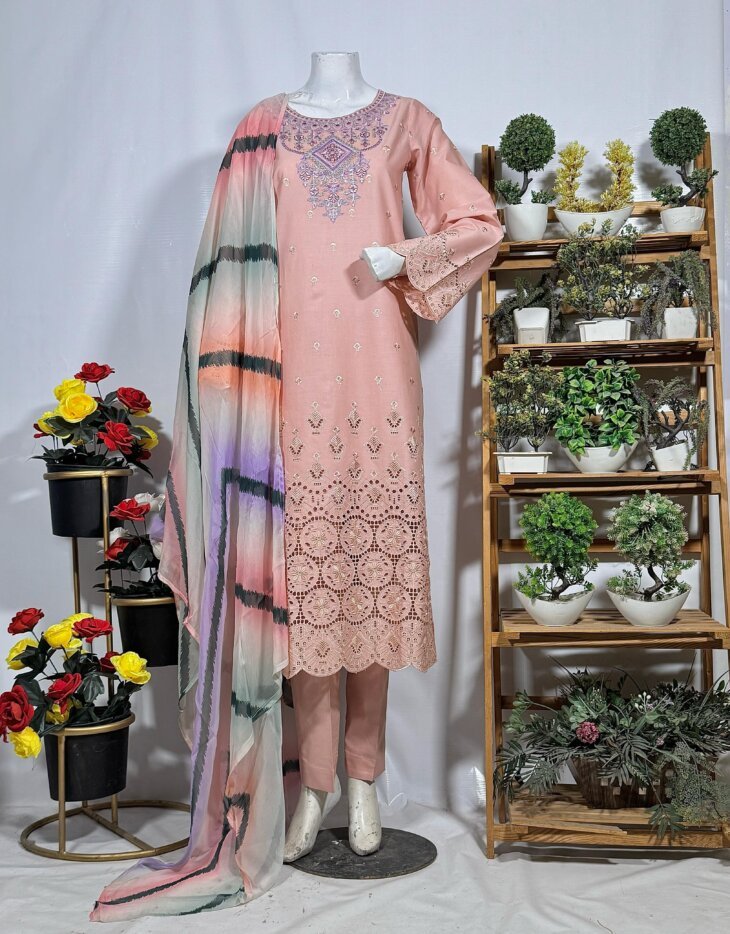 Graceful Embroidered Suit