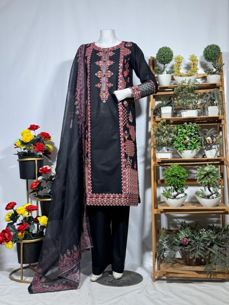 Graceful Embroidered Suit