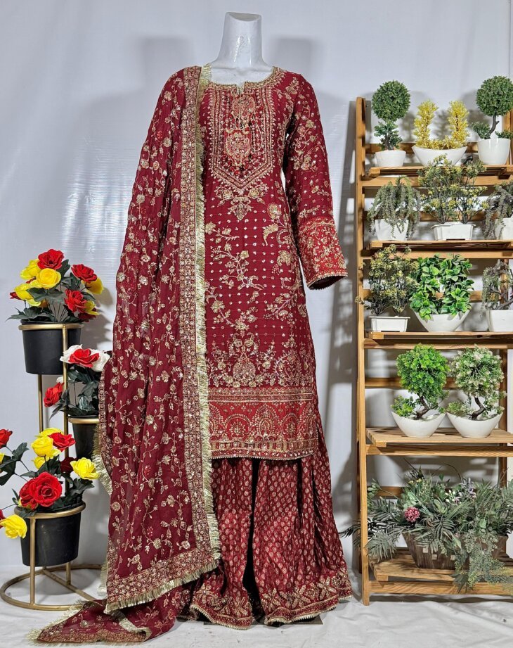 Fancy Embellished 3PC Suit - Image 3
