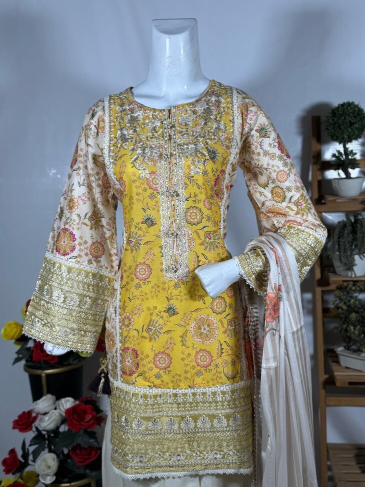 Ornate Bloom Farshi Shalwar Set - Image 2