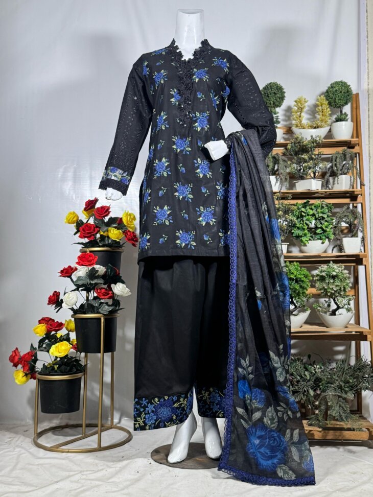 Midnight Bloom 3-Piece Suit