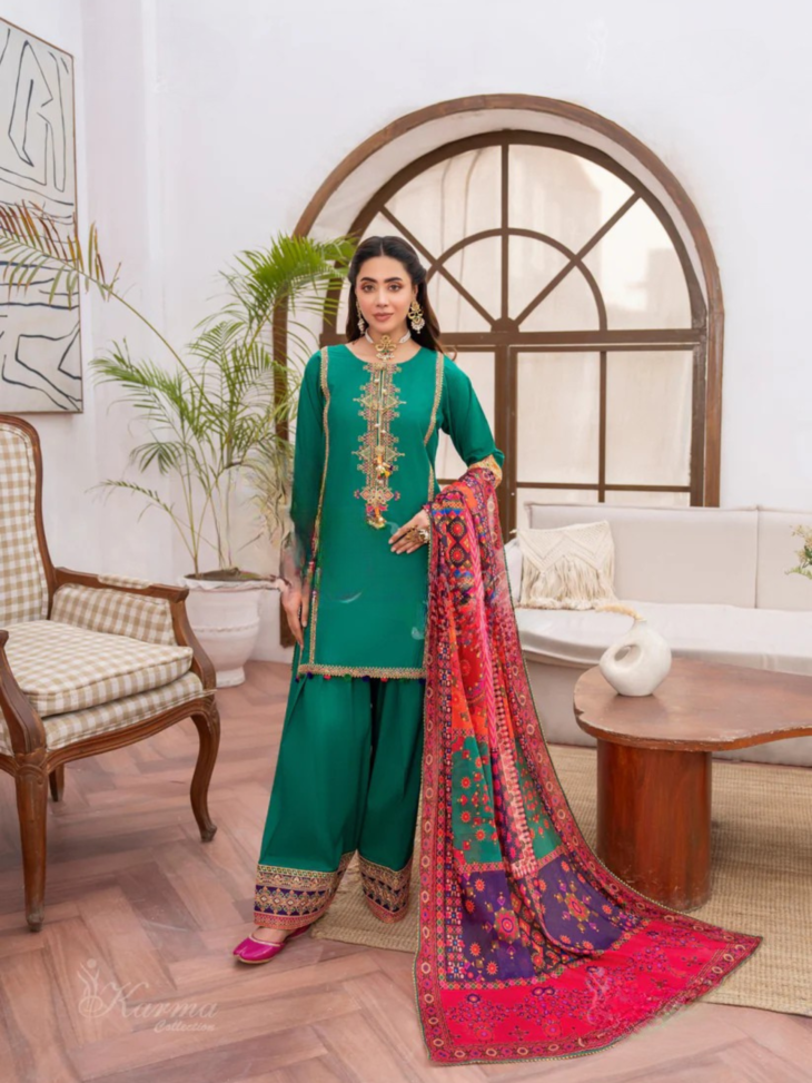 Embroidered Elegance 3-Piece Ensemble