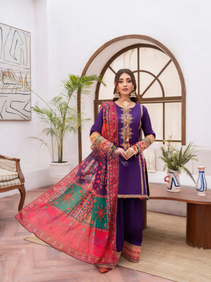 Royal Bloom Embroidered Suit