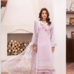 Lilac & Floral Embroidered Suit